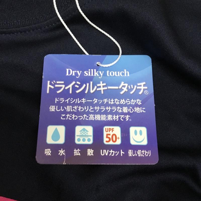 アンドロ andro Tシャツ 半袖 30570312 ナパT 160 キッズ タグ付き 卓球ウェア スポーツウェア 160cm ロゴ、文字 紺 / ネイビー / X 桃 / ピンク /  ガールズ USED 古着 中古 10135659