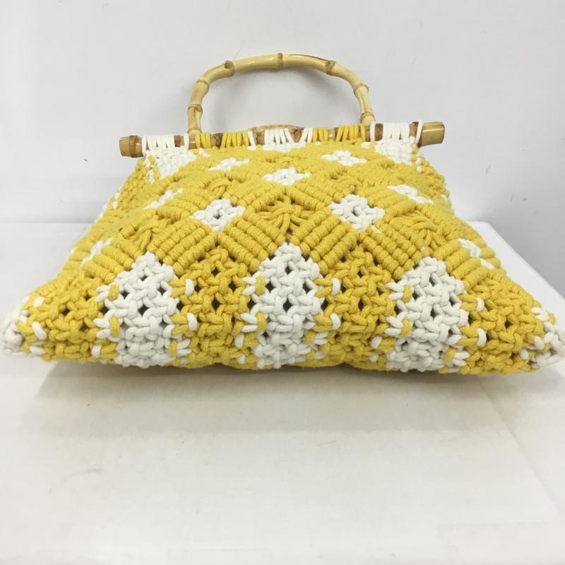 ザラ ZARA トートバッグ トートバッグ 6457 710 090  白 / ホワイト / X 黄 / イエロー /  レディース USED 古着 中古 10147725