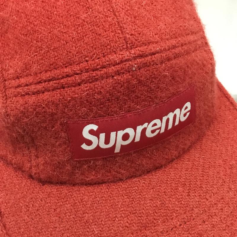 シュプリーム Supreme 帽子 キャップ HARRIS TWEED Camp Cap ボックスロゴ ロゴ、文字 赤 / レッド /  メンズ USED 古着 中古 10117620