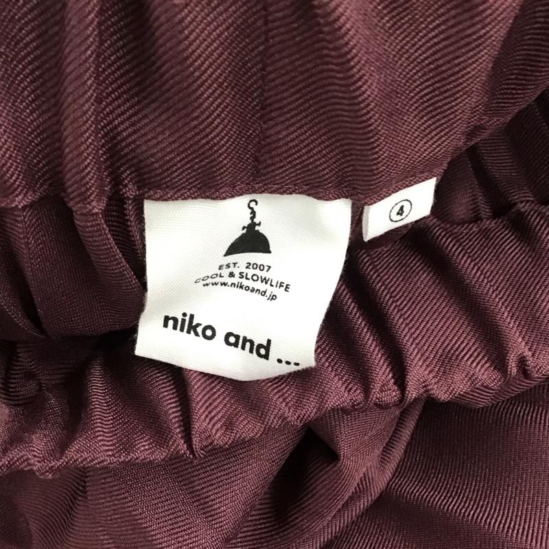 ニコアンド niko and... スカート ロングスカート 84916901 ヘンケイプリーツロングスカート 4 無地 紫 / パープル /  レディース USED 古着 中古 10131587