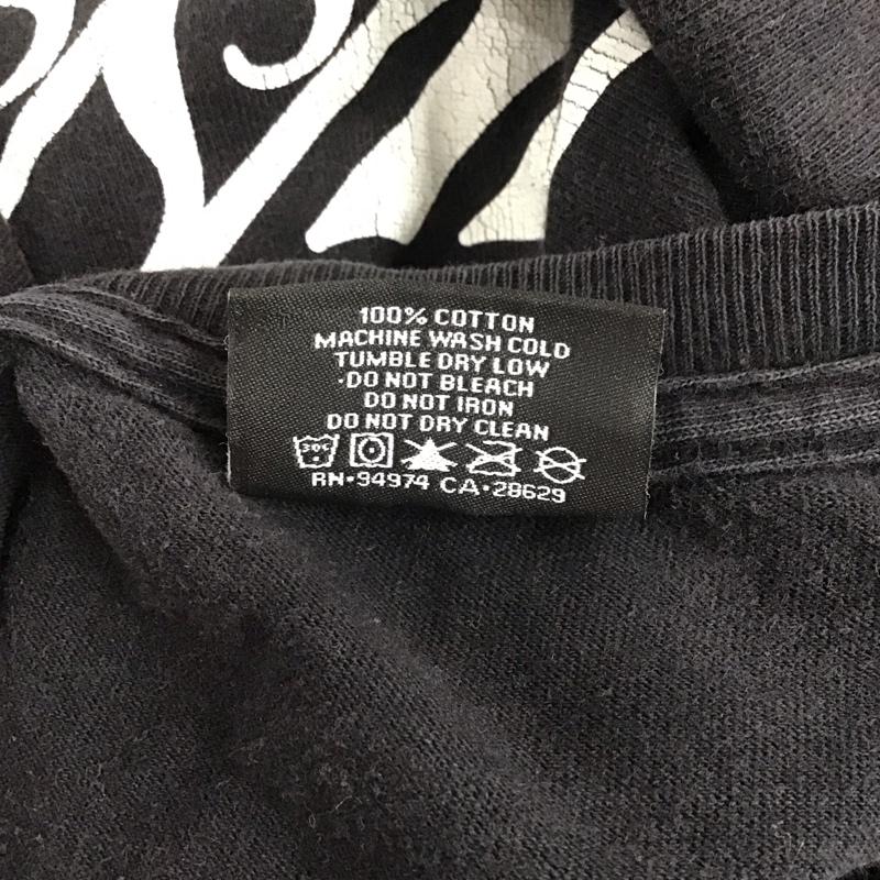 ステューシー STUSSY Tシャツ 半袖 半袖カットソー プリントTシャツ クルーネックカットソー M プリント 黒 / ブラック /  メンズ USED 古着 中古 10125053