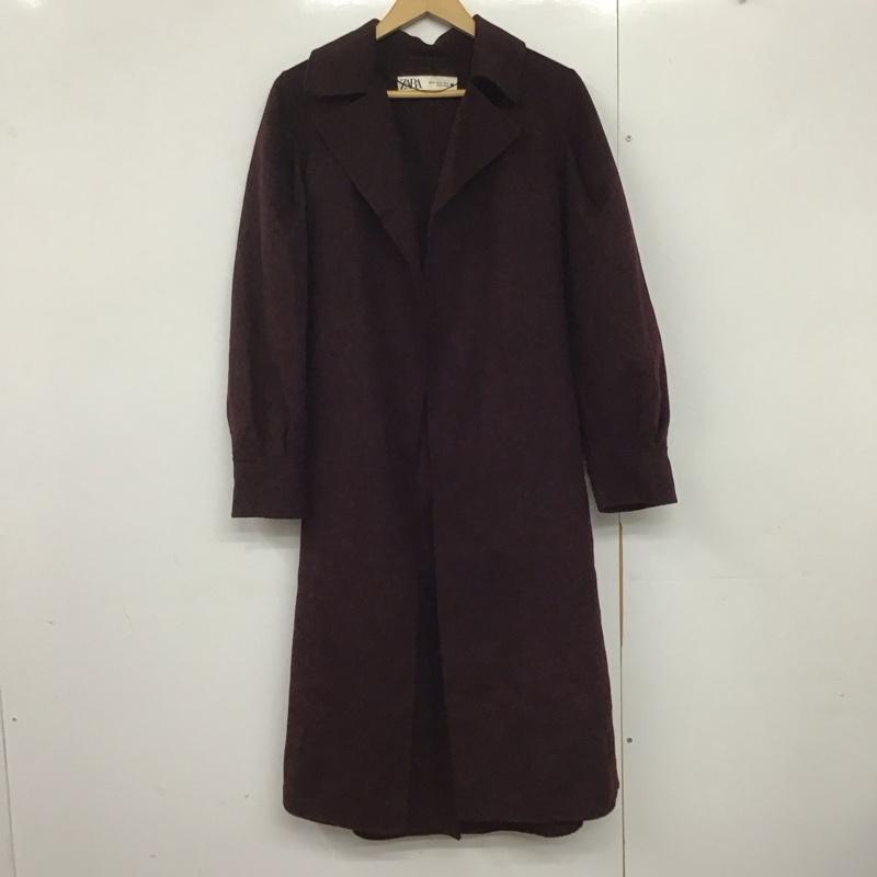 ザラ ZARA コート コート一般 ロングコート カラージャケット アウター XS 無地 えんじ / ワインレッド /  レディース USED 古着 中古 10144313