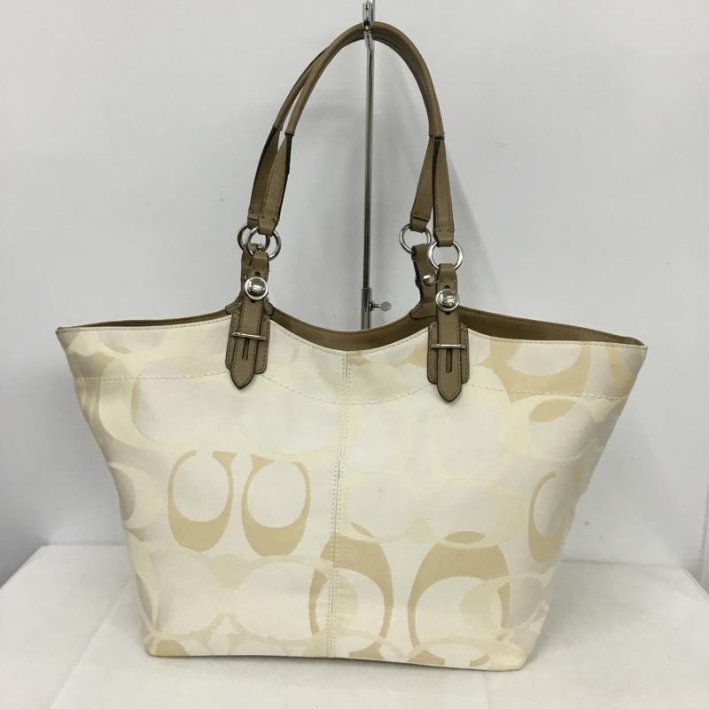 コーチ COACH トートバッグ トートバッグ F16911 シグネチャー 総柄 ベージュ / ベージュ / X 茶 / ブラウン /  レディース USED 古着 中古 10142816
