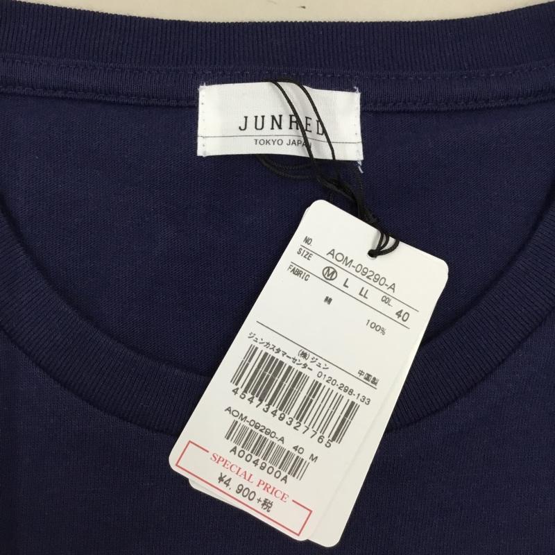 ジュンレッド JUNRed Tシャツ 半袖 半袖カットソー プリントTシャツ クルーネックカットソー M プリント インディゴ / インディゴ /  メンズ USED 古着 中古 10116136