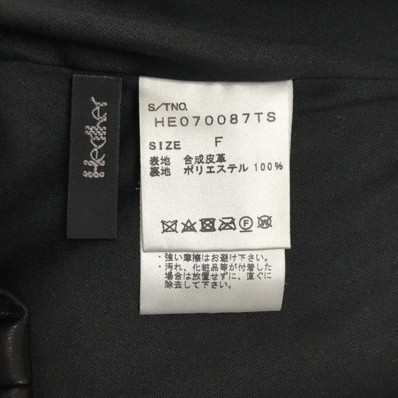ヘザー Heather ワンピース ひざ丈スカート ワンピース キャミワンピース フェイクレザーワンピース FREE 無地 黒 / ブラック /  レディース USED 古着 中古 10122184