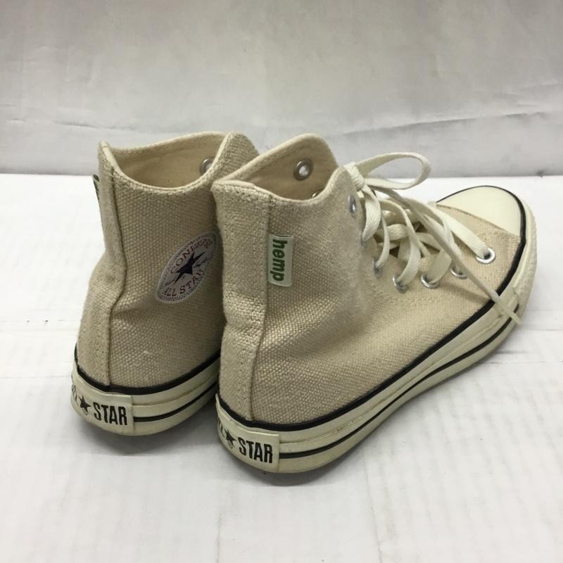 コンバース CONVERSE スニーカー スニーカー 1C298 HEMP HI ヘンプ 23cm 23.0cm ロゴ、文字 アイボリー / アイボリー /  レディース USED 古着 中古 10119081