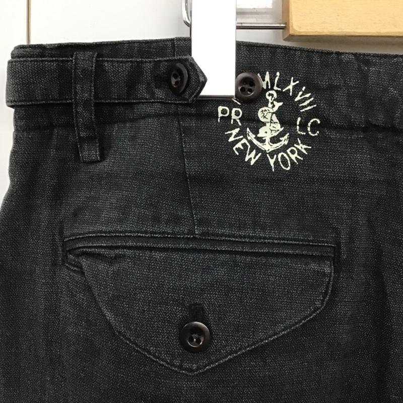 ポロラルフローレン POLO RALPH LAUREN パンツ ワークパンツ、ペインターパンツ カジュアルパンツ ワイドパンツ ストレートパンツ 34 プリント 紺 / ネイビー /  メンズ USED 古着 中古 10105432