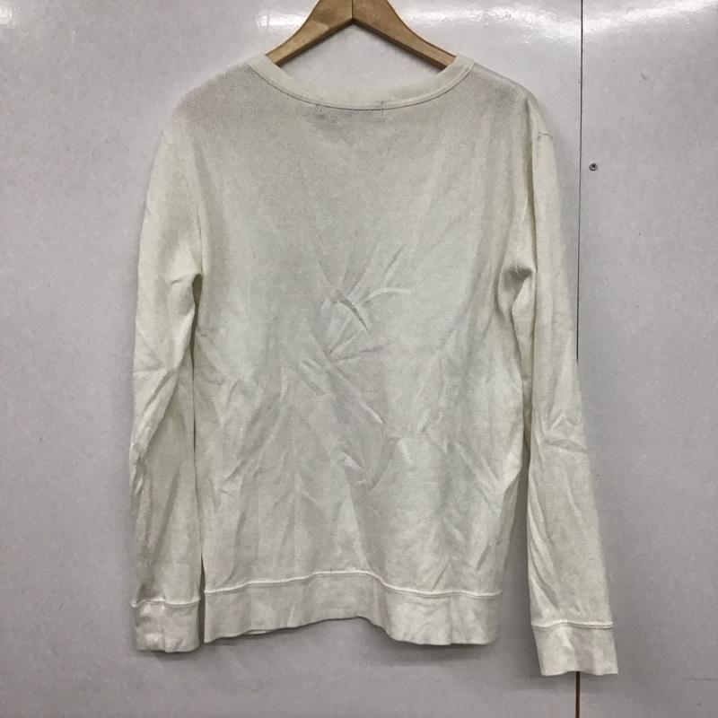 マージン Magine カットソー 長袖 長袖カットソー 無地カットソー クルーネック 48 無地 白 / ホワイト /  メンズ USED 古着 中古 10143455