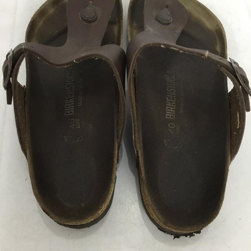 ビルケンシュトック BIRKENSTOCK サンダル サンダル Ramses トングサンダル 40 箱有 無地 茶 / ブラウン /  メンズ USED 古着 中古 10137847