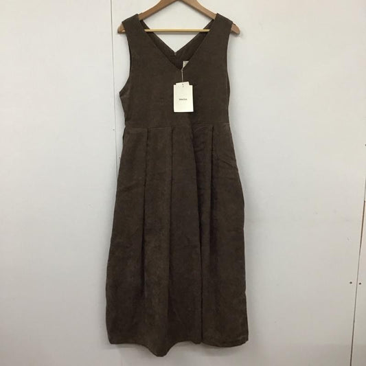 メルロー merlot ワンピース ロングスカート FREE 無地 茶 / ブラウン /  レディース USED 古着 中古 10130547