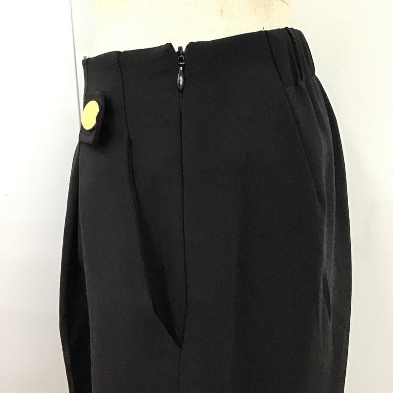 イェッカヴェッカ YECCA VECCA ボトムス ボトムス 70183F30000 ボタンデザインワイドパンツ S 無地 黒 / ブラック /  レディース USED 古着 中古 10117823