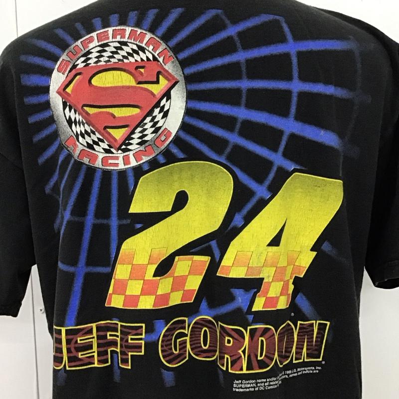 古着 USED Tシャツ 半袖 スーパーマン L キャラクター 黒 / ブラック /  メンズ USED 古着 中古 10114744