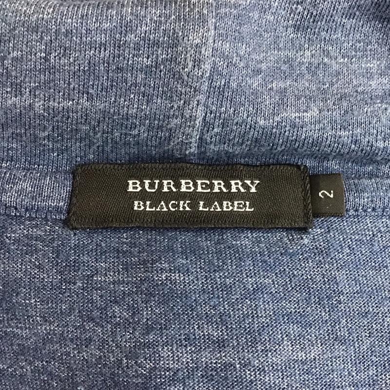 バーバリーブラックレーベル BURBERRY BLACK LABEL パーカー 長袖 ジップアップ長袖パーカー 長袖スウェットパーカー 2 ロゴ、文字 青 / ブルー /  メンズ USED 古着 中古 10120040