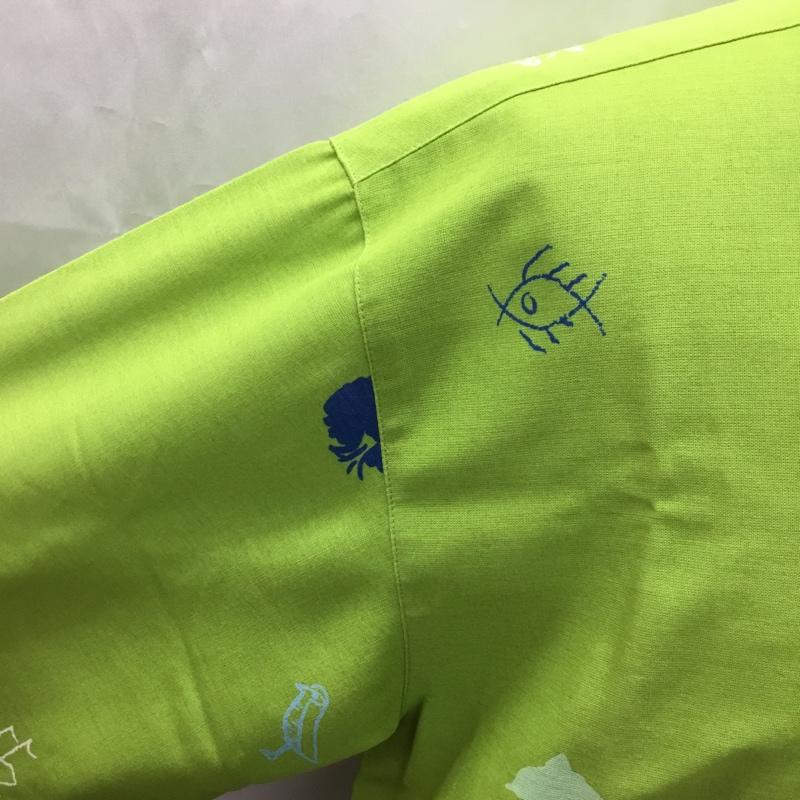 マンゴ MANGO シャツ、ブラウス 半袖 M  黄緑 / イエローグリーン /  メンズ USED 古着 中古 10108695