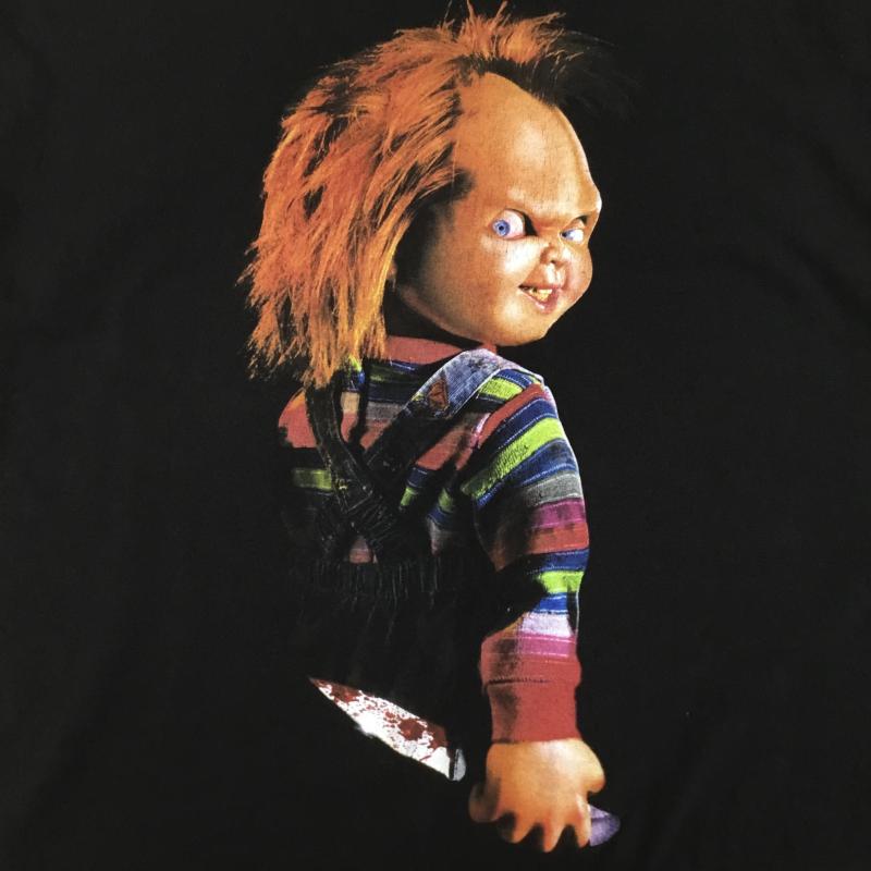 ユーズドクロージング used clothes Tシャツ 半袖 ムービーTシャツ　チャイルドプレイ　チャッキー XXL キャラクター 黒 / ブラック /  メンズ USED 古着 中古 10127272