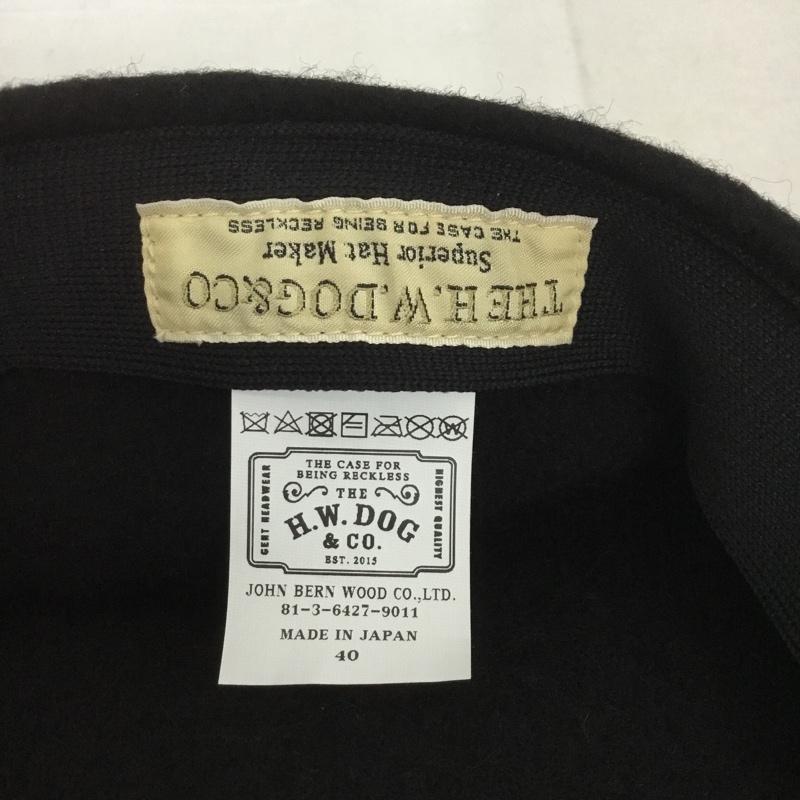 ザエイチダブリュードッグアンドコー THE H.W.DOG&CO. 帽子 ハンチング D-00996 WOOL ASCOT アスコットハンチング ロゴ、文字 黒 / ブラック /  メンズ USED 古着 中古 10132845