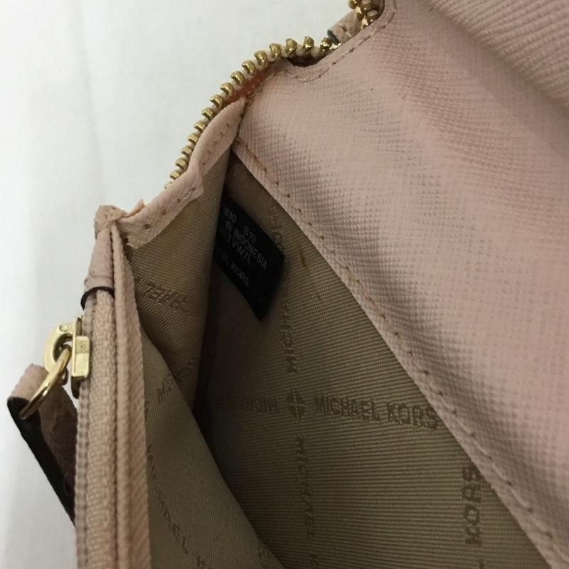 マイケルコース MICHAEL KORS 財布 長財布 35F8GTVW7L ラウンドファスナー ロゴ、文字 桃 / ピンク /  レディース USED 古着 中古 10138052