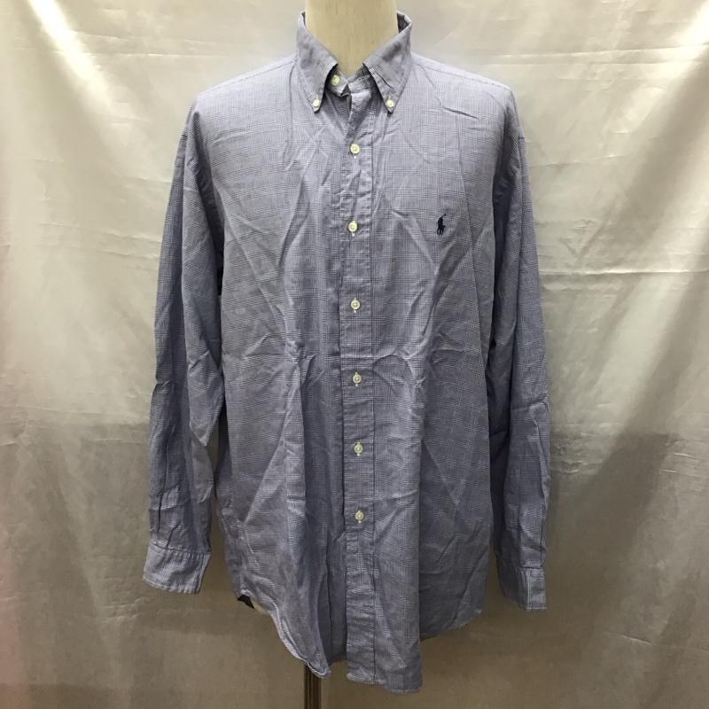 ラルフローレン RALPHLAUREN シャツ、ブラウス 長袖 長袖シャツ カラーシャツ 長袖カットソー チェックシャツ ボタンダウンシャツ M ロゴ、文字 マルチカラー / マルチカラー /  メンズ USED 古着 中古 10120522
