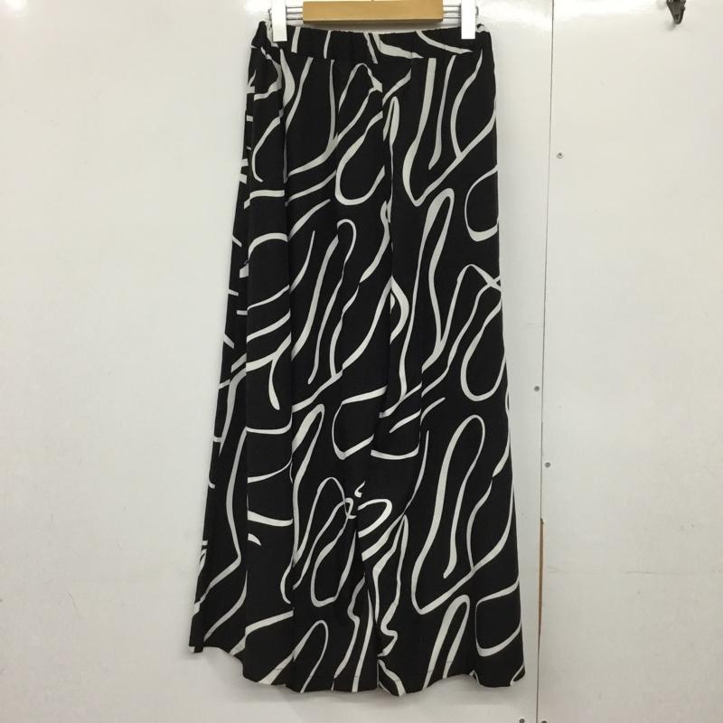 オズモーシス OSMOSIS ボトムス ボトムス 700006-294P プリントフレアーパンツ ワイドパンツ ONE SIZE 総柄 黒 / ブラック /  レディース USED 古着 中古 10144647