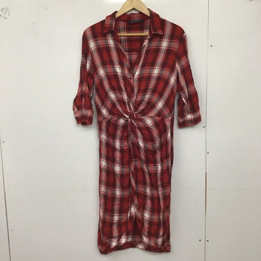 ザラウーマン ZARA WOMAN ワンピース ロングスカート 長袖シャツワンピース 前開きシャツ カラーシャツ M チェック マルチカラー / マルチカラー /  レディース USED 古着 中古 10128905