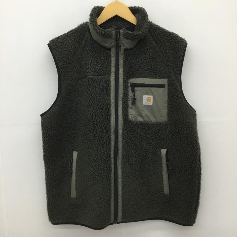 カーハート Carhartt ジャケット、上着 ジャケット、ブレザー ボアフリース　ベスト L 無地 緑 / グリーン /  メンズ USED 古着 中古 10129316