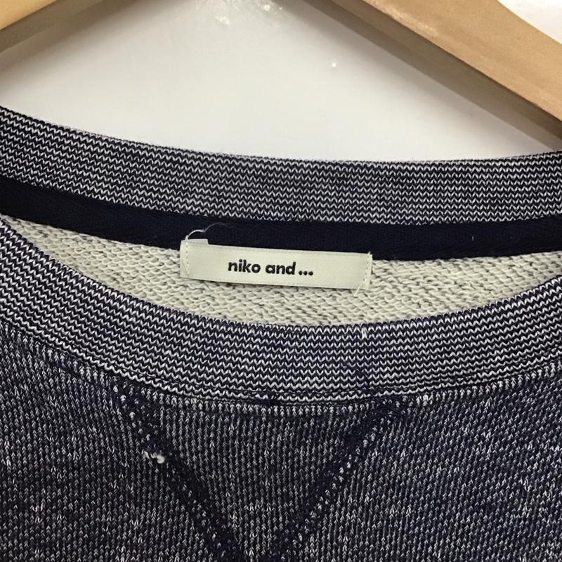 ニコアンド niko and... トレーナー 長袖 NKN52618TO スウェット 袖フリル FREE 無地 紺 / ネイビー /  レディース USED 古着 中古 10144092