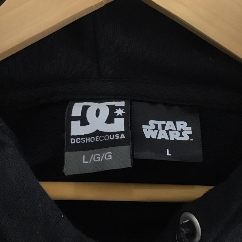 ディーシー DC パーカー 長袖 プルオーバーパーカー スウェット L ロゴ、文字 黒 / ブラック /  メンズ USED 古着 中古 10148591