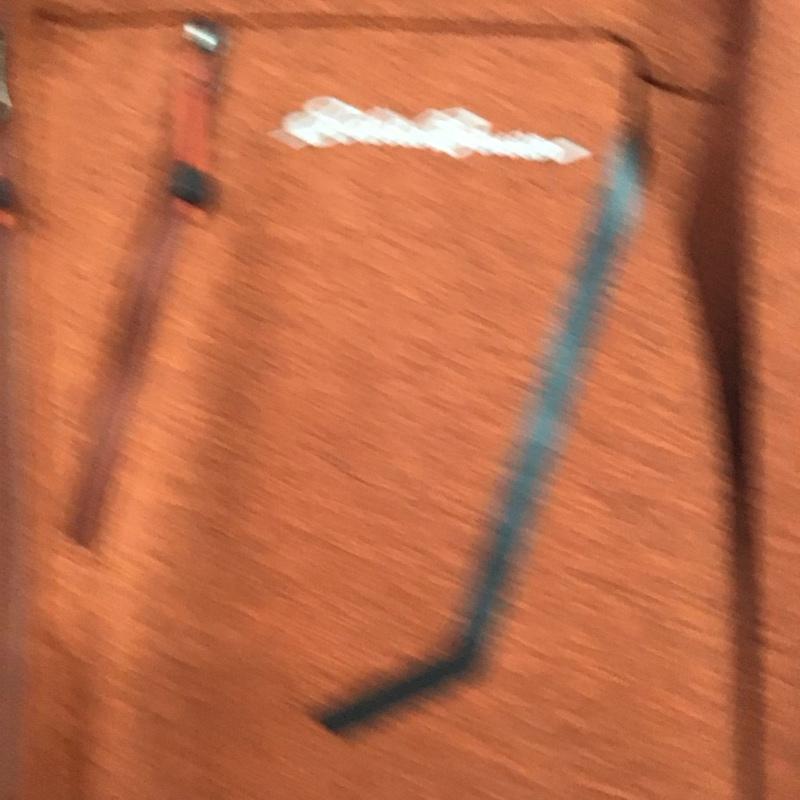 エディーバウアー Eddie Bauer パーカー 長袖 ジップパーカー M ロゴ、文字 X プリント 茶 / ブラウン / X 橙 / オレンジ /  レディース USED 古着 中古 10141201