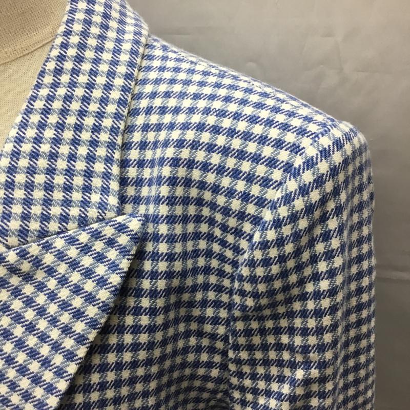 ザラ ZARA セットアップ セットアップ 2052 362 044 ダブルジャケット ショートパンツ M チェック 白 / ホワイト / X 青 / ブルー /  レディース USED 古着 中古 10107463