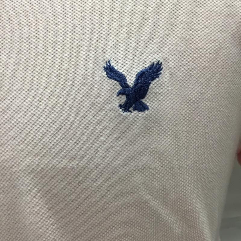 アメリカンイーグル AMERICANEAGLE ポロシャツ 半袖 半袖ポロシャツ カラーシャツ 半袖カットソー XS ロゴ、文字 桃 / ピンク /  メンズ USED 古着 中古 10109299