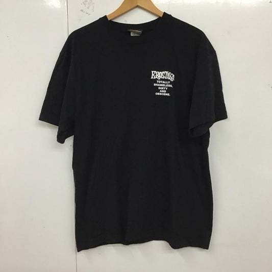 エロスティカ EROSTiKA Tシャツ 半袖 Devils Cat Fight バックプリント XL ロゴ、文字 黒 / ブラック /  メンズ USED 古着 中古 10123391