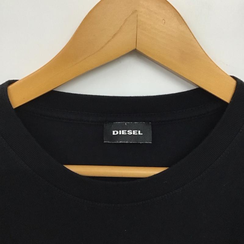 ディーゼル DIESEL Tシャツ 半袖 半袖カットソー プリントTシャツ クルーネックカットソー S プリント 黒 / ブラック /  メンズ USED 古着 中古 10140711