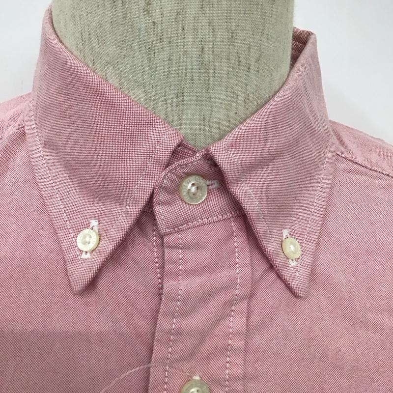 エディーバウアー Eddie Bauer シャツ、ブラウス 半袖 半袖シャツ カラーシャツ カジュアルシャツ ボタンダウンシャツ S ロゴ、文字 赤 / レッド /  メンズ USED 古着 中古 10111120