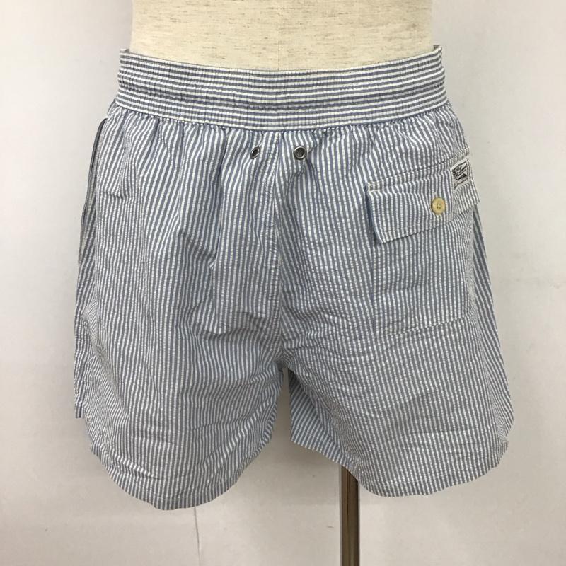 ポロバイラルフローレン Polo by RALPH LAUREN パンツ ショートパンツ L ストライプ 白 / ホワイト / X 水色 / ライトブルー /  メンズ USED 古着 中古 10108082