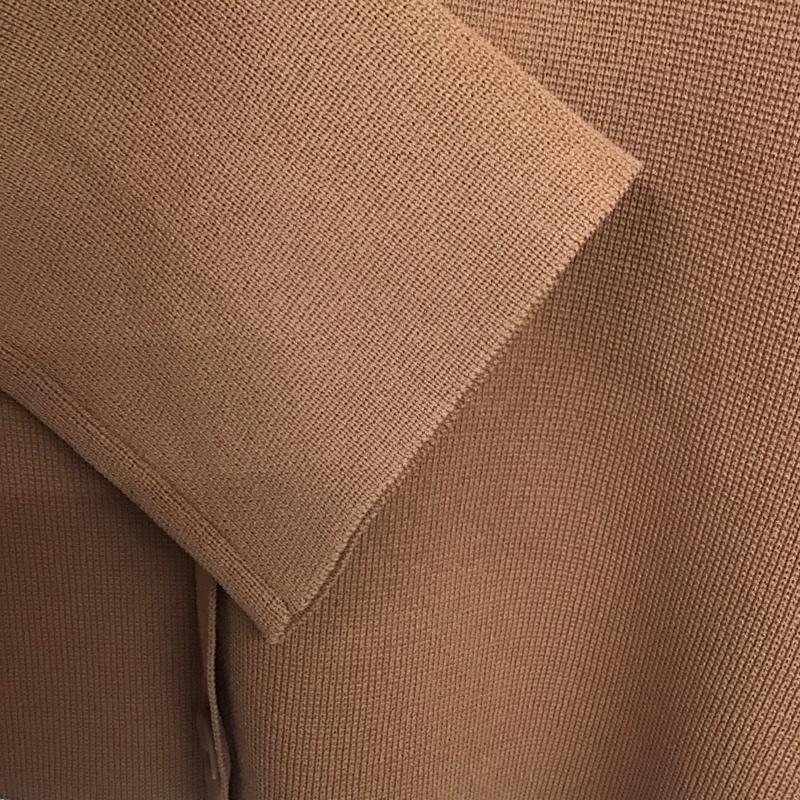 スライ SLY ニット、セーター 長袖 030ESZ70-3710 FRONT BUTTON トップス 2 無地 茶 / ブラウン /  レディース USED 古着 中古 10140226