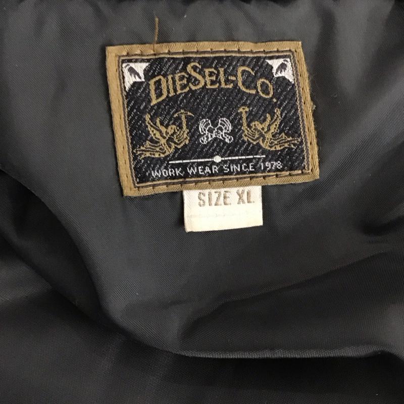 ディーゼル DIESEL ジャケット、上着 ジャンパー、ブルゾン ジップアップジャケット ダウンジャケット アウター XL 無地 黒 / ブラック /  メンズ USED 古着 中古 10124235