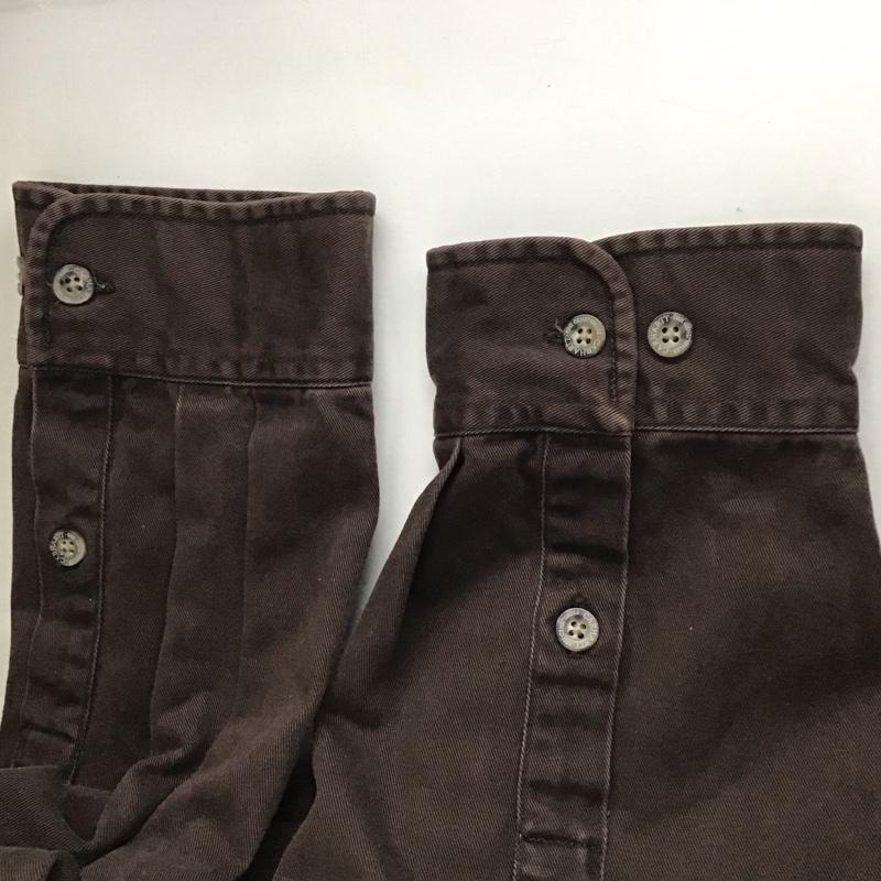 カーハート Carhartt シャツ、ブラウス 長袖 長袖シャツ ポケットシャツ カラーシャツ ボタンダウンシャツ XL ロゴ、文字 茶 / ブラウン /  メンズ USED 古着 中古 10127873