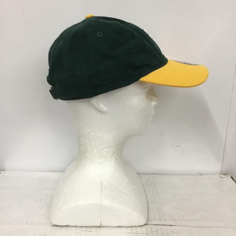 ニューエラ NEW ERA 帽子 キャップ オークランド アスレチックス As コットン ロゴ、文字 黄 / イエロー / X 緑 / グリーン /  メンズ USED 古着 中古 10124144