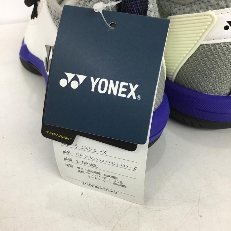 ヨネックス YONEX スニーカー スニーカー SHTF3MGC パワークッションフュージョンレブ3メンGC テニスシューズ 箱有 24cm 24.0cm ロゴ、文字 白 / ホワイト / X 青 / ブルー / X 黒 / ブラック /  レディース USED 古着 中古 10149905