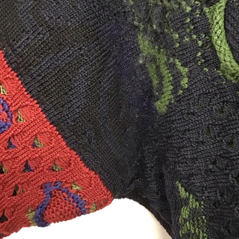 クージ COOGI ニット、セーター 長袖 長袖ニットカットソー スタンドネック セーター M プリント マルチカラー / マルチカラー /  メンズ USED 古着 中古 10138430