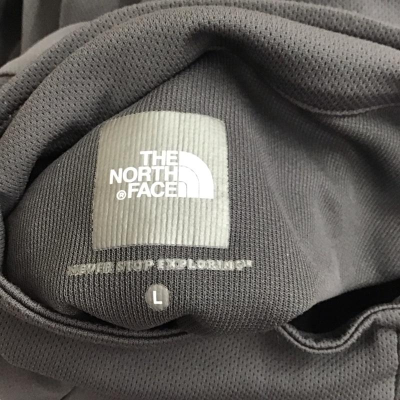 ザノースフェイス THE NORTH FACE カットソー 長袖 NT11204 ULTRAWICK ZIPUP ハーフジップ L ロゴ、文字 黒 / ブラック / X 灰 / グレー /  メンズ USED 古着 中古 10115078