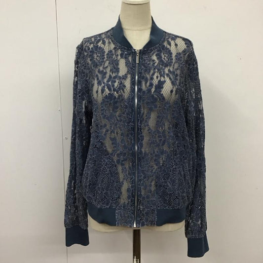 ザラ ZARA ジャケット、上着 ジャケット、ブレザー ジップアップジャケット ジャンパー ジャケット カジュアルジャケット M 総柄 青 / ブルー /  レディース USED 古着 中古 10117999