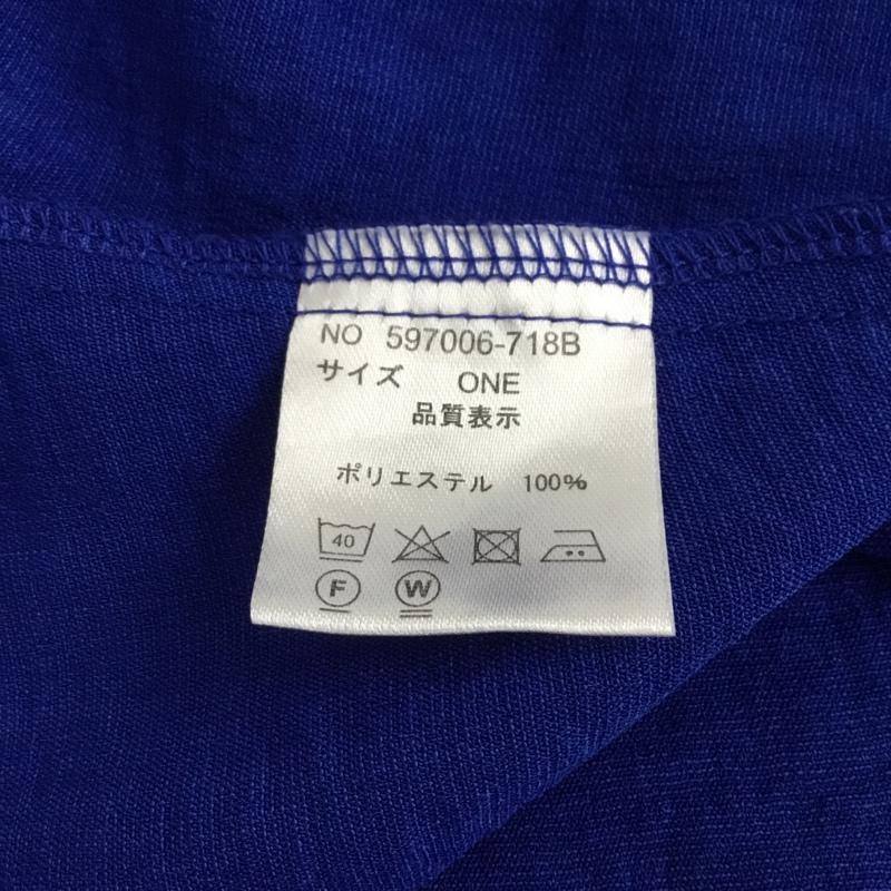 オズモーシス OSMOSIS シャツ、ブラウス 半袖 597006-718B ワイドビッグブラウス ONE SIZE 無地 青 / ブルー /  レディース USED 古着 中古 10144638