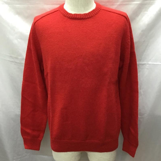 ニューヨーカー NEWYORKER ニット、セーター 長袖 長袖ニットカットソー ニット セーター クルーネックニット L 無地 赤 / レッド /  メンズ USED 古着 中古 10113329