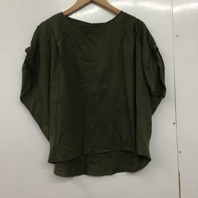 アダムエロペ ADAM ET ROPE  カットソー 半袖 FREE 無地 カーキ / カーキ /  レディース USED 古着 中古 10146782