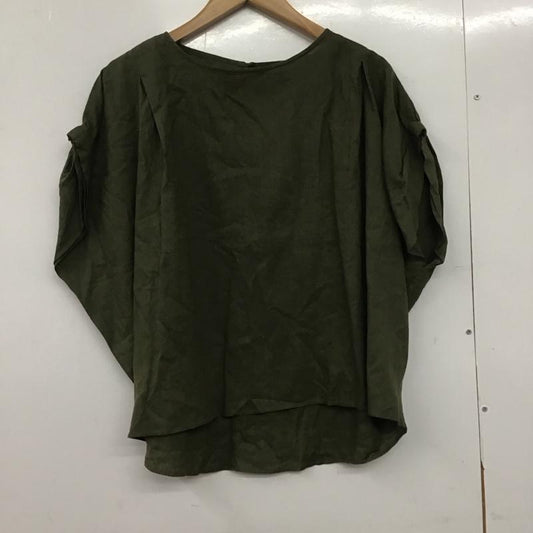アダムエロペ ADAM ET ROPE  カットソー 半袖 FREE 無地 カーキ / カーキ /  レディース USED 古着 中古 10146782
