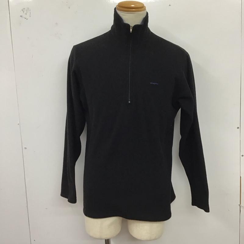 パタゴニア patagonia ジャケット、上着 ジャケット、ブレザー 長袖フリースジャケット 長袖カットソー ジップアップカラー M ロゴ、文字 黒 / ブラック /  メンズ USED 古着 中古 10125129