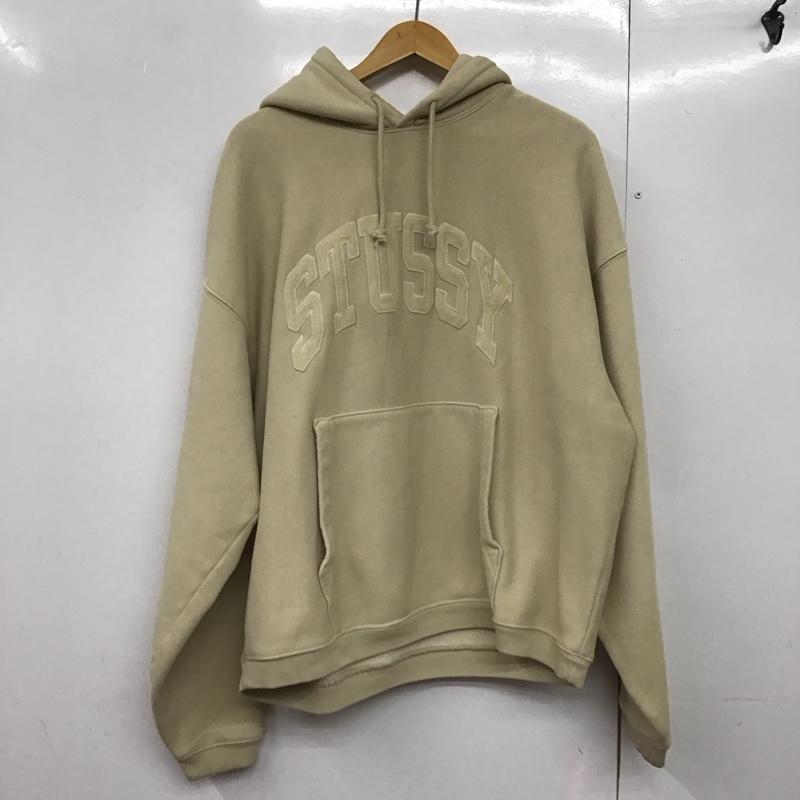 ステューシー STUSSY パーカー 長袖 118538 Embroidered Relaxed Hoodie プルオーバー フーディー 裏起毛 L ロゴ、文字 ベージュ / ベージュ /  メンズ USED 古着 中古 10144709