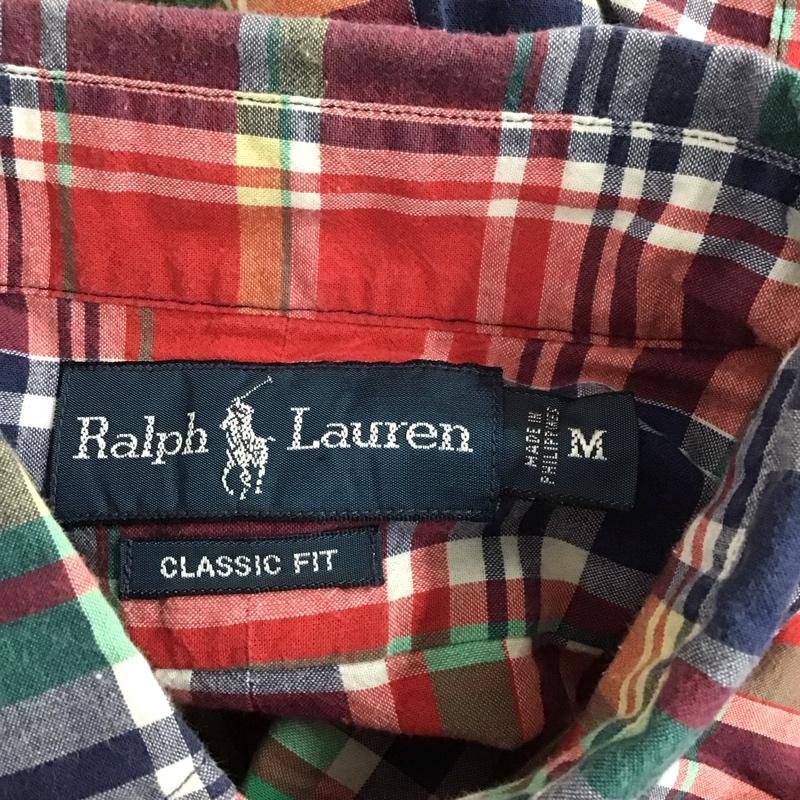 ラルフローレン RALPHLAUREN シャツ、ブラウス 半袖 ボタンダウン チェック コットン M ワンポイント マルチカラー / マルチカラー /  メンズ USED 古着 中古 10123009