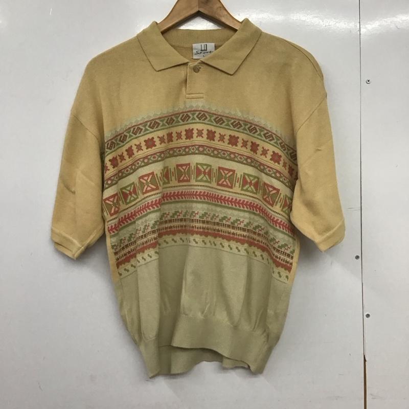 ダンヒル DUNHILL ポロシャツ 半袖 半袖ポロシャツ カラーシャツ 半袖カットソー 90s L ロゴ、文字 キャメル / キャメル /  メンズ USED 古着 中古 10148702